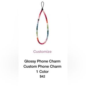 Casetify phone charm beaded